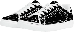 Cartoon Shoe Line Art Sneaker Custom Low Top Shoe sketch Fashion Footwear Stylish Sneaker Black
