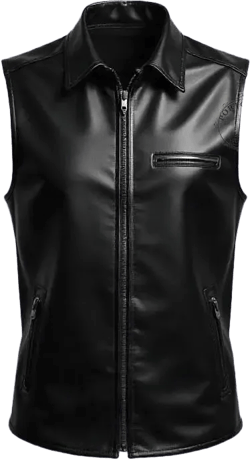 Genuine Black Leather Biker Vest For Men - Handmade Black Leather Vest Men - Classic Leather Black Vest - Personalized Leather Vest For Men