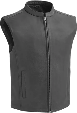 Handmade Men&#39;s Black/Brown Tactical style Biker Leather Waistcoat Motorcycle Vest