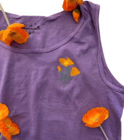California Poppy Embroidered Unisex Tank Top