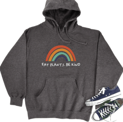 Vegan Hoodie, Eat Plants Be Kind Hoodie, Vegan Gift, Vegan Gift For Women, Vegan Birthday Gift, Funny Vegan, Vegetarian Gift