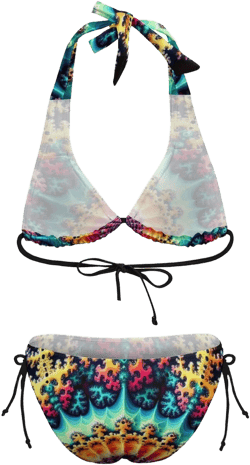 Two Piece Bikini Set for Sale by Swaggy Shirts on Etsy, Hot Fractal 2-Piece Bikinis, Ladies Swimsuit, Women&#39;s 2-Piece Bikinis, Gift for Her