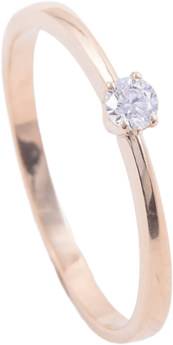 Yellow Gold Tiny Solitaire Promise Ring for Women, Delicate Ring Gold, Thin Ring Gold, Minimalist Ring