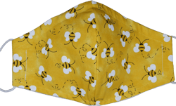 Bee Face Mask  Honey bee mask   Bumble bee mask  Bee keeper  Mask with nose wire  Mask with filter pocket   Cotton cloth handmade face mask