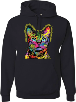 Animal lover cats are like potato chips colorful rainbow cat mens hoodies