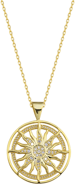14k 18k 10k Gold Sun Medallion Necklace, Celestial Sunburst Necklace for Women, Christmas Gift for Mom, Celestial Jewelry