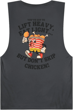 Don&#39;t skip the Chicken Motivational Workout Tank, Unisex Gym Tank Top, , Perfect for Weightlifting or Gym Lovers, Casual Gym Wear, Gym Gift