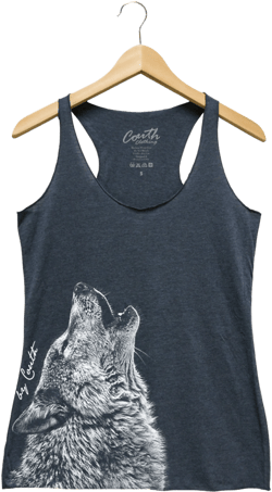 Wolf Tank Top for Women Animal Shirt Gift for Her Summer Racerback Tank Top Cute Screenprint Top for Girl Birthday Graphic Tee