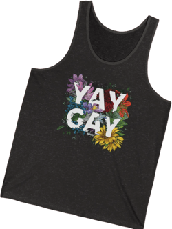 YAY GAY Tank Top | LGBTQ+ Sleeveless Top | Pride tank | lgbtq pride shirts