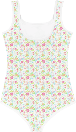 Kids swimsuit, White girls swimming costume, Floral children swimmers, Family matching swimwear, Kids vacation outfit, Pink flowers swimwear