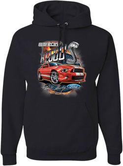 Red speedster motors shelby g.t. 500 cobra classic cars and trucks graphic mens hoodies
