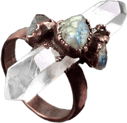 Labradorite Ring | Crystal Ring | Multi Stone Ring | Vintage Rings, Electroformed Ring, Antique Gemstone Ring, Handmade Ring, Ring For Women