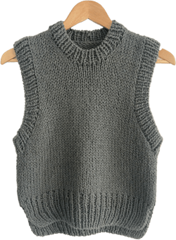 Hand knitted sweater vest