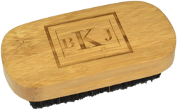 Personalized Bamboo Beard Brush with Boars Hair, custom brush, groomsmen gifts, gift for Valentines Day, wooden brush men drop kit, wood