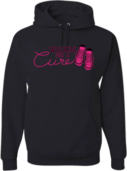 Walkin for a cure breast cancer awareness  mens hoodies