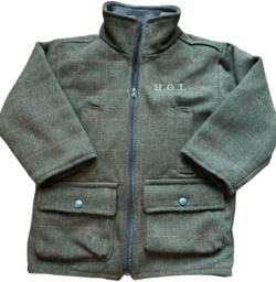 Children&#39;s boy&#39;s girls tweed country jacket, Fleece lined so nice and with the option to have it personalized with the child&#39;s initials,