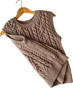 Sweater vest women, Knit vest women, Aran sweater vest, Cable knit sleeveless, Wool knit vest, Wool sweater sleeveless