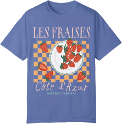 Les Fraises Shirt Strawberry Shirt French Market Shirt Tomato Girl Summer Shirt Cote d Azur Shirt French Riviera Shirt Fruit Graphic Tee