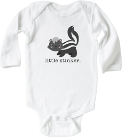 Cute Baby Skunk Bodysuit, Little Stinker Skunk Onesies® Brand, Forest Animal Onesies® Brand