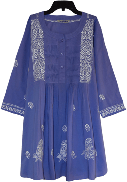 Ayurvastram - BIBA Hand Embroidered Cotton Tunic (Plus Sizes)