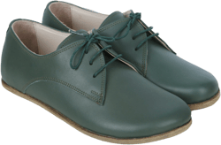 WOMEN Oxford Barefoot Classic Yemeni Shoes Green Leather Handmade, Natural, Colorful, Slip-On