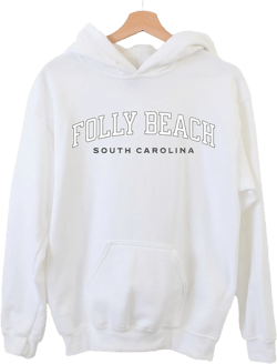 Folly Beach Hoodie, Charleston Hoodie, Beach Sweatshirt, Trendy Beach Shirt, Vacation Sweatshirt, Girls Gift Idea, Cute Oversized Hoodie