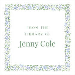 Personalized Bookplate Stickers with Blue Ditsy Floral Print | Book Stickers | Book Label | Reading Gift | Set of 15 | Grandmillennial Style