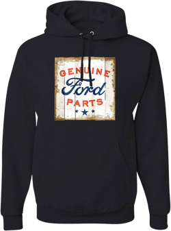 Ford motors genuine parts sign planes,trains, and automobiles fashion graphic mens hoodies