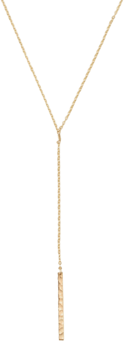 SHAY Lariat Necklace • 25x2mm Hammered Bar Lariat Necklace • Delicate Necklace, Layering Necklace, Chain Drop Necklace, Skinny Bar Necklace
