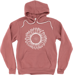 Sunflower Hoodie, Unisex Fit Sunflower Sweatshirt, Hoodie AND CREW available, Cozy Hippie Plant Lady Sweatshirt,Sunflower Hoodies for Women