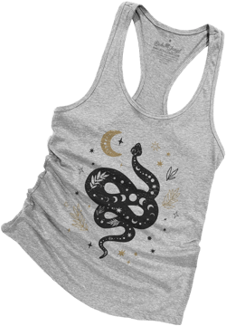 Celestial Snake Design Womens Basic Racerback Tank Top - CS