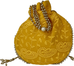 Indian Shagan wedding Chikankari potli wedding gift favour Mithai handbag bags