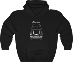 Ford Bronco 1st gen Multi color Hoodie Classic Bronco 4x4 Hooded Sweatshirt Car Hoodies Gifts for Car Enthusiasts Cars Gift