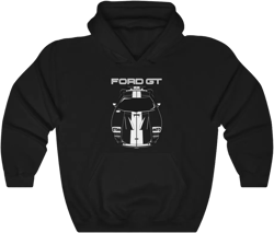 Ford GT 2005 2006 White Stripes Multi color Hoodie V8 GT Hooded Sweatshirt Car Hoodies Gifts for Car Enthusiasts Cars Gift