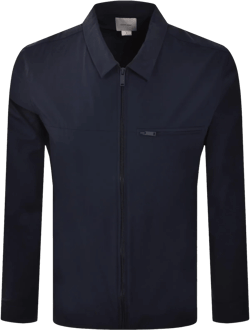 Calvin Klein Men's Blue Nylon Overshirt Jacket