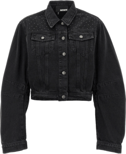 ROTATE BIRGER CHRISTENSEN Women's Black Denim Oversized' Jacket