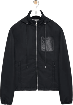 Loewe Men's Black Drawstring Padded Jacket
