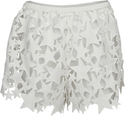 VENUS Womens Star Lace Cover-Up Shorts  -  S, White