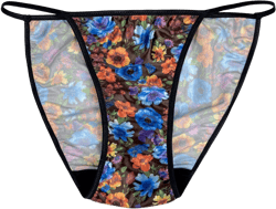 Second Skin Satin String Bikini Colorful Floral Print
