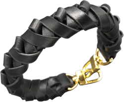 30cm 40cm 50cm Vachetta Black Leather Braided Woven Top Handle Handbag Strap for NeoNoe Nano BB MM Epi Designer Tote Purse Gold Clasps