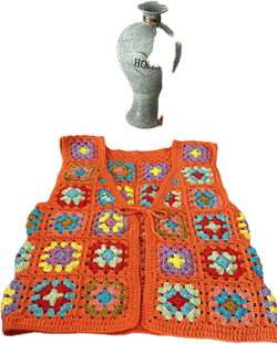 Crochet Vest, Granny Square Vest, Handmade Vest, Boho Vest, Summer Vest, Festival Clothing, Hand-Knit Vest