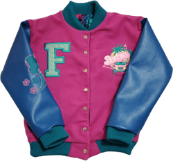 Custom Black Doll Varsity Jacket/ Custom jacket/ Custom Varsity Jacket