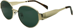 Vintage Oval Gold Frame Polarized Sunglasses - UV400 Protection for Women - Luxury Eyewear with Personalized Sunglasses Case