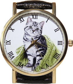 Wrist watch cat, watch a cat in a blanket, сat jewelry, women&#39;s watch, grandmother&#39;s watches, gift to the cat lover, watch animal
