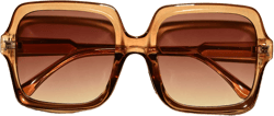1970s Vintage DISCO Style Square Oversized Translucent Sunglasses