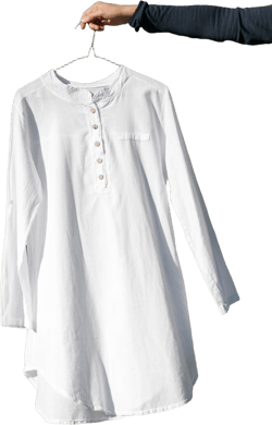 Unisex Gauze Cotton Tunic Shirt with Button, White Tunic Blouse, Kundalini Yoga Tunic