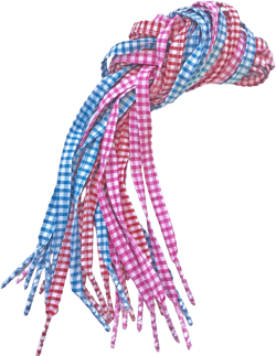 BULK BUY - 10 pairs Gingham Shoelaces School Shoes, Canvas Shoes, Sneakers, Party favours, Different Colours available
