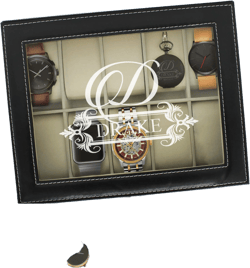 Engraved Watch Box, Watch Box for Men, Watch Holder, Watch Storage Box, Leather Watch Box, Custom Watch Case, Watch Box for Him