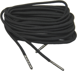 2 Pair Pack-550 Paracord shoelaces w/ Black Steel Tips, Strongest shoelaces Available - Hand made to order! You choose the color and length!