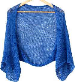 Cobalt blue open cardigan summer knitted shrug crochet sheer bolero lace cotton sweater women beach shrug plus size wrap coverup jacket